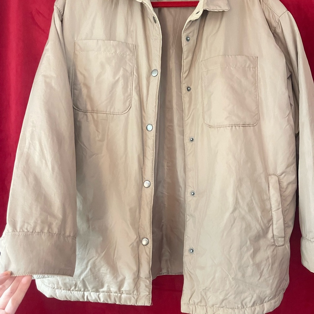 QUILTED fall/winter pufftech jacket Weekends Everyday, cream beige , size M